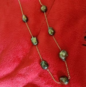 14K GOLD FILLED TAHITIAN PEARL NECKLACE